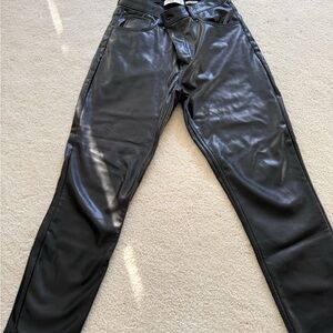 Abercrombie & Fitch Vegan Leather Pants in Black